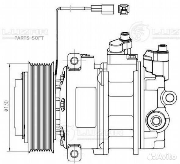 Компрессор кондиционера Mercedes-Benz Actros MP2