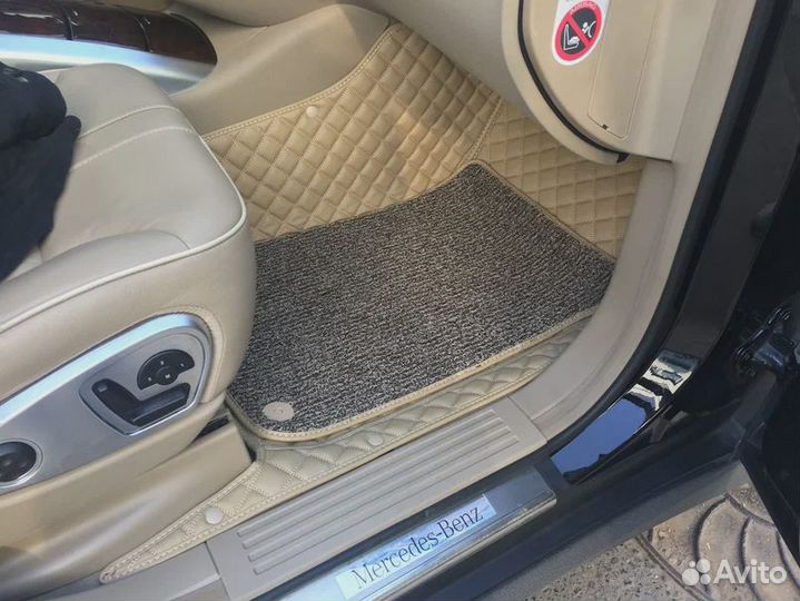 3д коврики из экокожи в салон авто с бортами