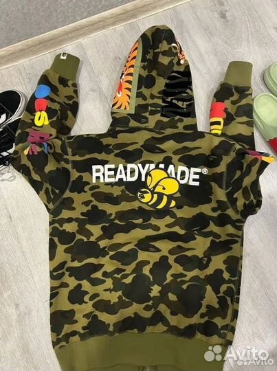 Зип-худи bape X readymade Tiger Shark