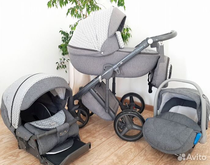 Коляска Adamex Luciano deluxe 3в1