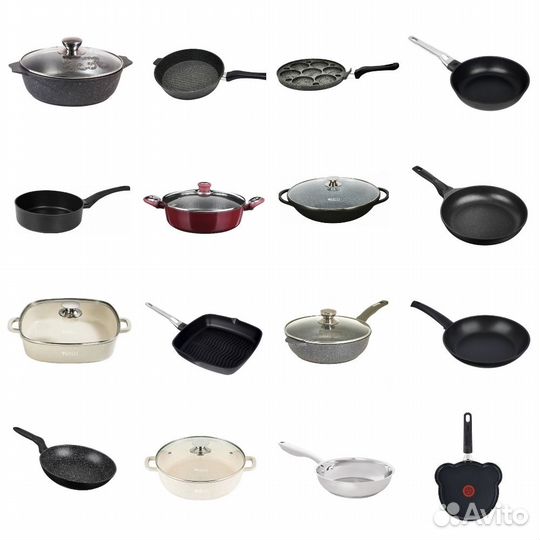Сковородка Tefal, Ivlev Chef, Kelli, Alpenkok,Webb