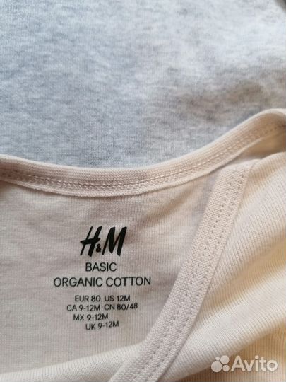 Боди, H&m, 62, 68,74