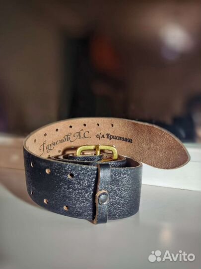 Ремень с гравировкой