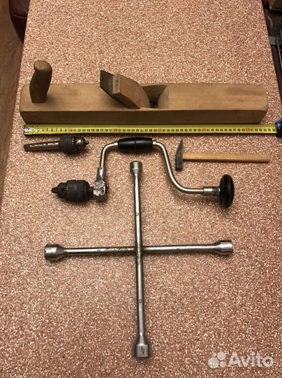 Ручной коловорот дрель, рубанок СССР