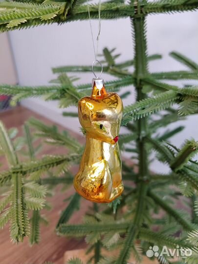 Ёлочная игрушка Лиса СССР