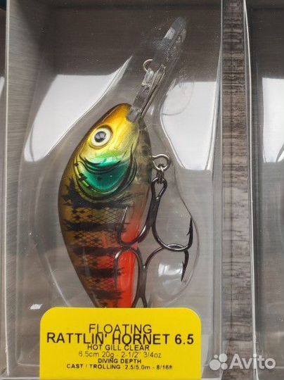 Воблер Salmo Floatin Rattlin Hornet 6,5