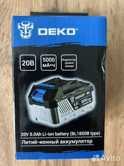 Аккумулятор deko 20V 5Ah Li-ion (тип bl1860b)