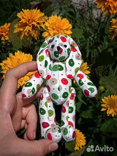 Зайка тильда на пуговичных креплениях мини