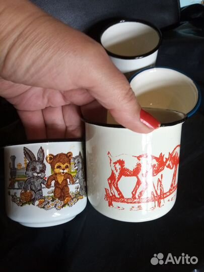 Детские кружки, эмалированные, новые СССР