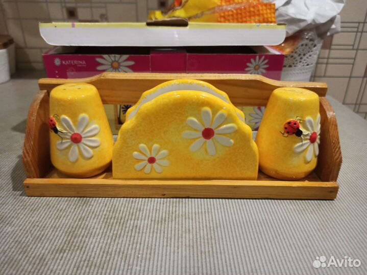 Набор для специй, Солонка и перечница, салфетница