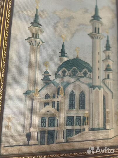 Картина вышитая крестом Казанская соборная мечеть