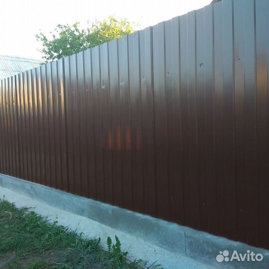Заборы из профнастила, евроштакетника, 3D