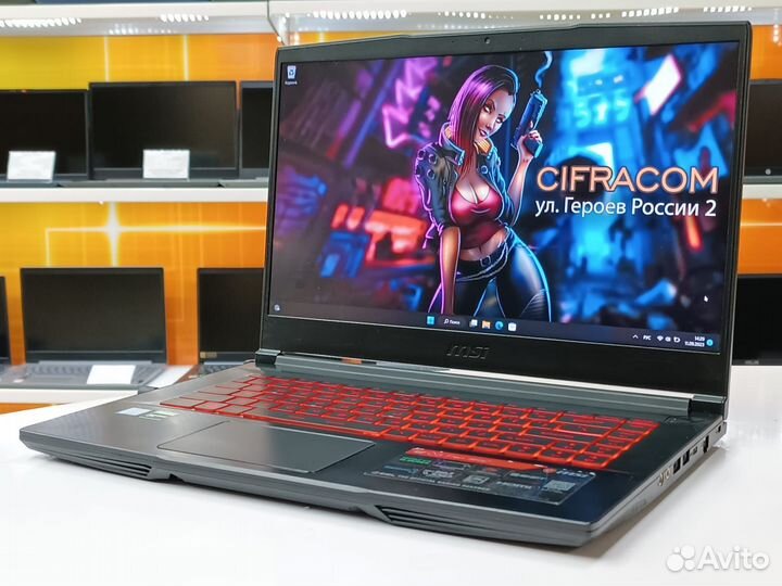 Игровой MSI 15.6''IPS Core i5 9300H 16Gb GTX1650