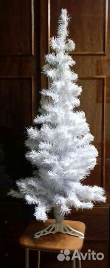 Ёлка белая 120 см +Шпиль для ёлки