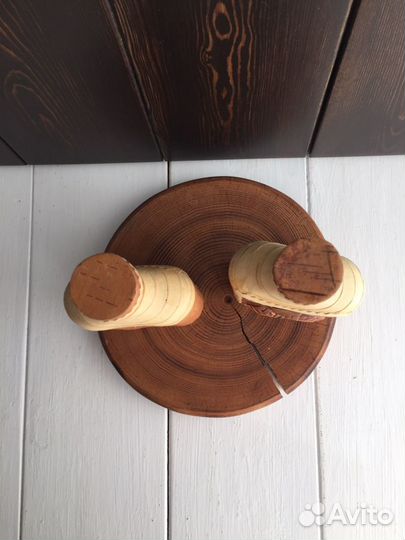 Фляга стекло и береста