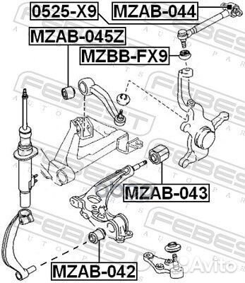 Сайлентблок mzab045Z Febest