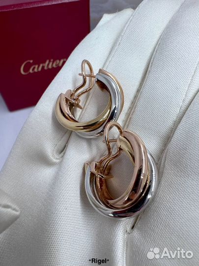 Серьги Cartier trinity