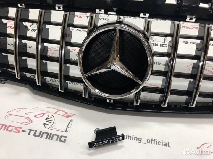 Решетка на Mercedes CLA class w117 GT Style + AMG