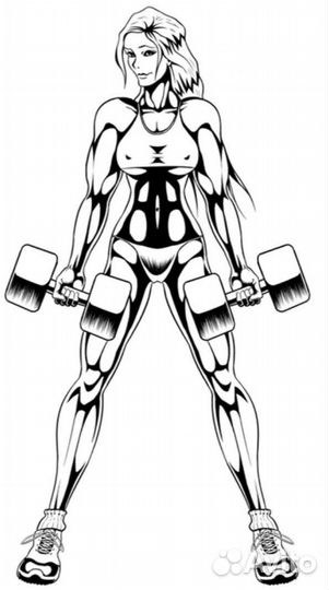 Девушка со штангой