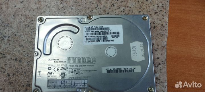 Жесткий диск ide 40 Гб