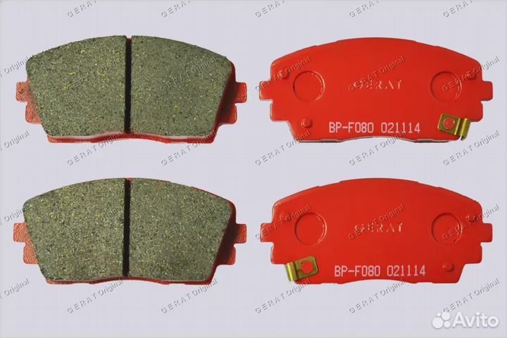 Тормозные колодки Gerat BP-F080 (передние)