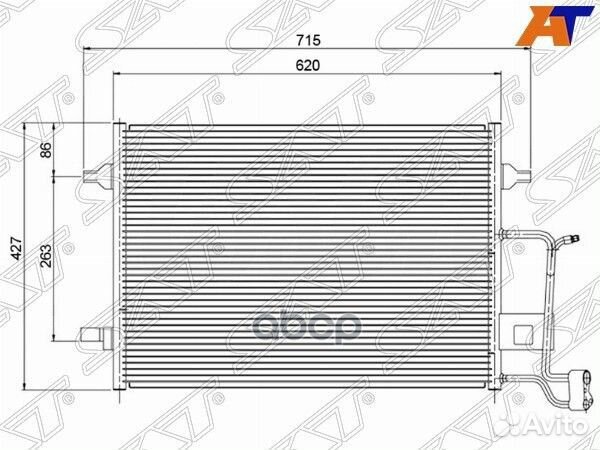 Радиатор кондиционера Audi A6 97-05 / A6 allroa