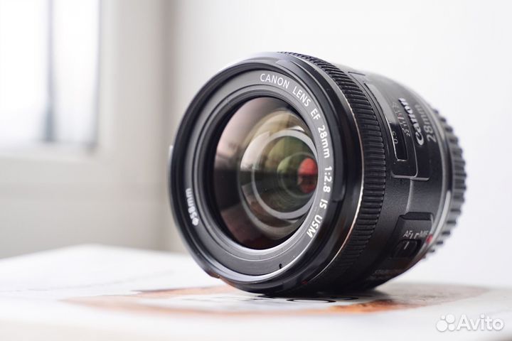 Объектив Canon EF 28mm f2.8 IS USM (стаб) +фильтр
