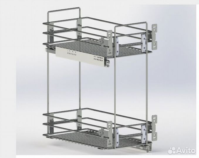 Бутылочница 300мм хром Квадро 3 с доводчиком, с ре