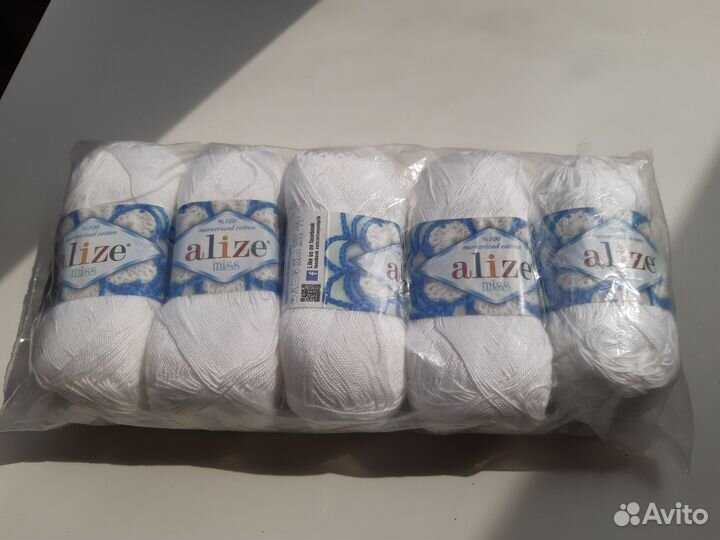 Пряжа для вязания Miss Alize 100 хлопок