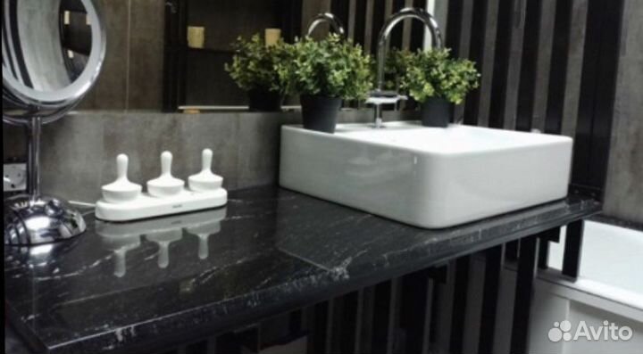 Столешница для ванной комнаты из камня