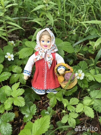 Ватная, елочная игрушка. Ручной работы