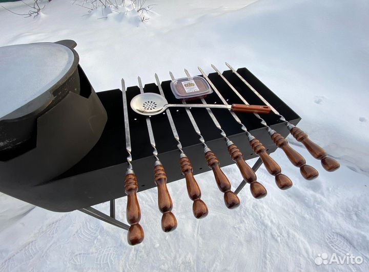 Казан + мангал + шампура + шумовка