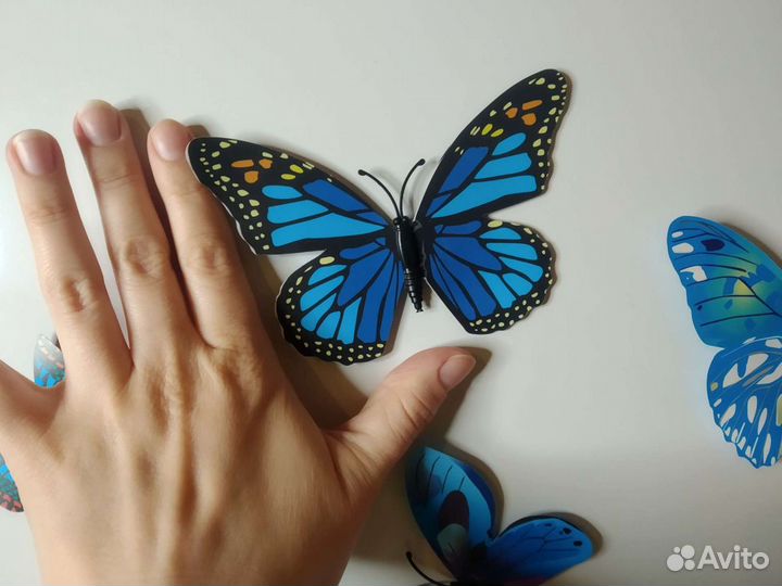 Декор бабочки 3D на холодильник, букет и тд