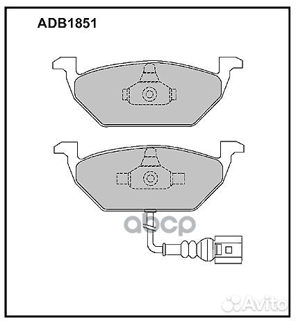 Колодки тормозные дисковые перед ADB1851 AL