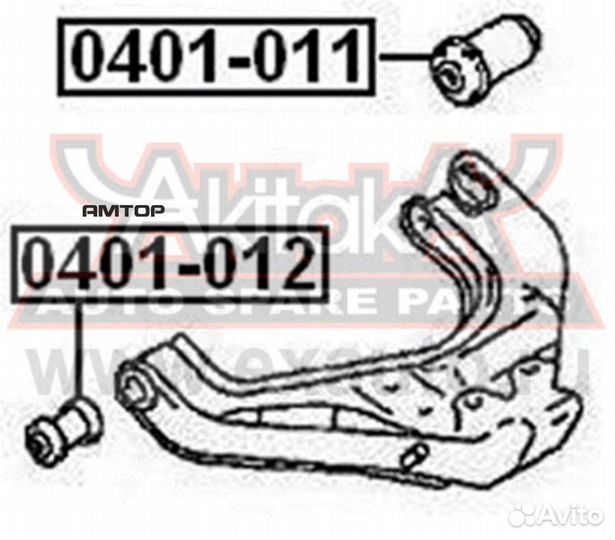 Asva 0401011 0401-011 asva сайлентблок задний нижн