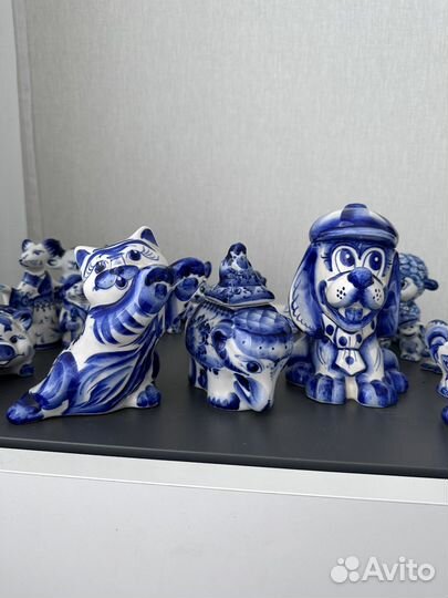 Фигурки гжель, разные