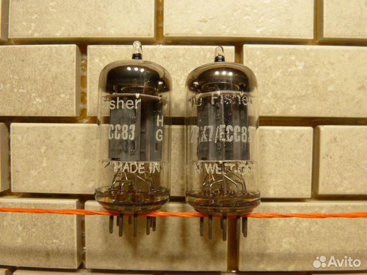 Itub ECC83 Fisher Telefunken пара ламп 1960 гг