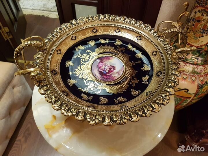 Ваза для фруктов Кобальт Бронза Новая