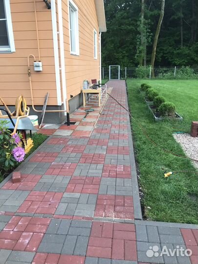 Укладка тротуарной плитки благоустройства