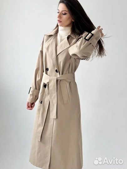 Плащ тренч женский длинный 42 44