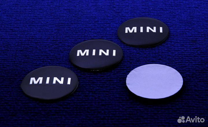Комплект 3D наклейка колпачков BMW Mini 56 мм