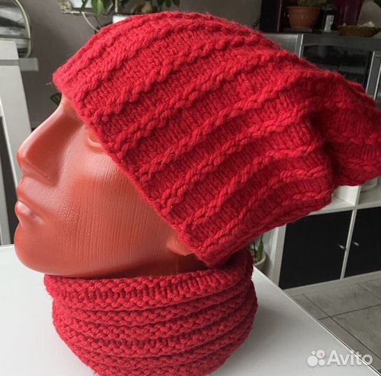 Шапка и снуд женская
