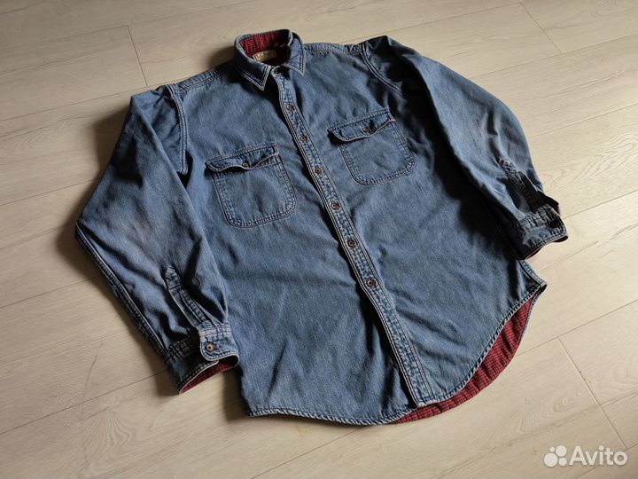 L.L Bean denim overshirt Made in USA vintage