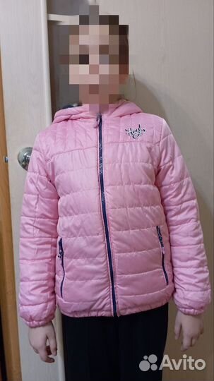 Куртка демисезонная двусторонняя для девочки 128