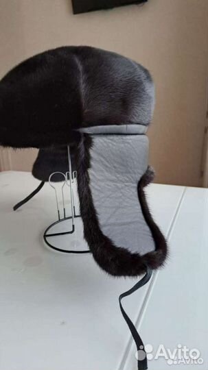 Фабричная норковая мужская кепка ушанка