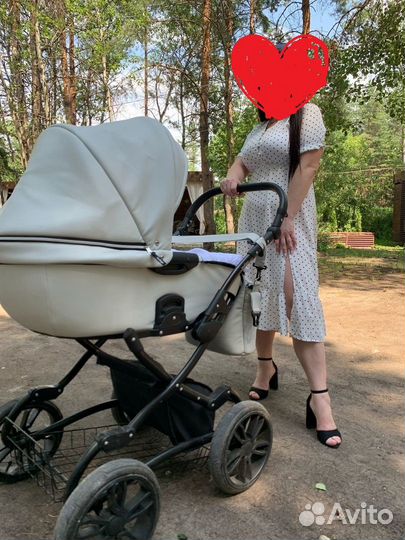 Коляска 2 в 1 эко кожа