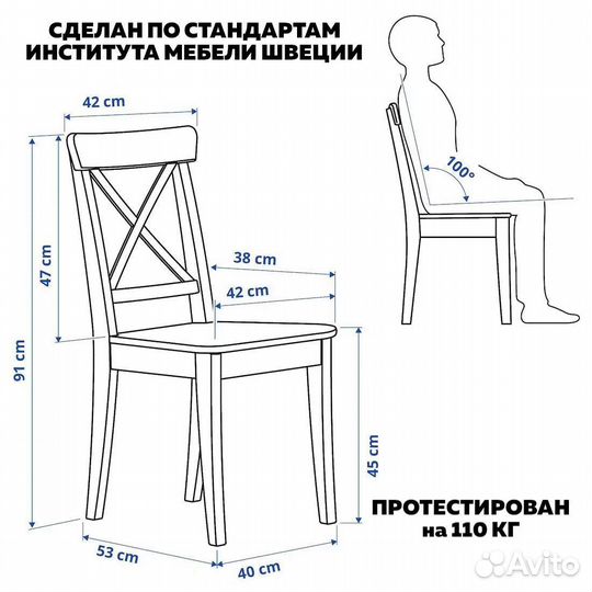 Стулья Новые IKEA Ingolf