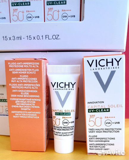 Vichy Capital Soleil spf 50+, бокс 15 шт*3 мл