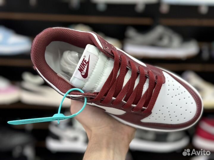 Кроссовки nike dunk low бордо