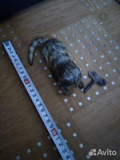 Старинная заводная игрушка кот